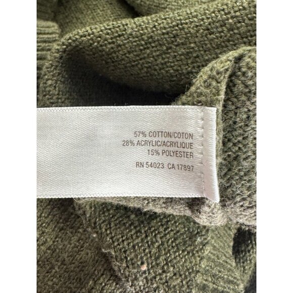 Old Navy Womens Olive Green V Neck V Back Sweater M Preppy Y2K Classic Minimal - Picture 5 of 8